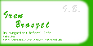 iren brosztl business card